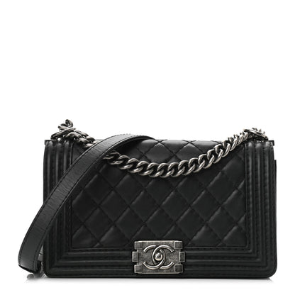 Chanel Lambskin Quilted Small Boy Flap Black 1 of 11
