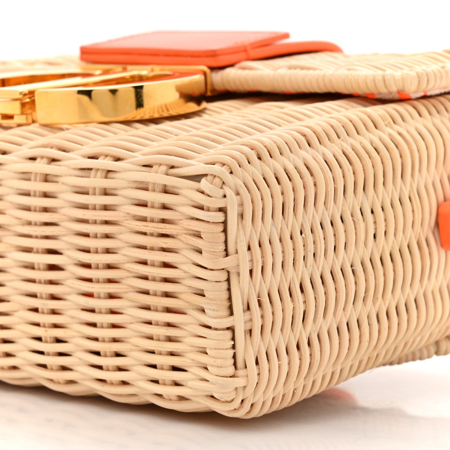 Christian Dior Wicker Oblique 30 Montaigne Box Bag Fluorescent Orange 9 of 10