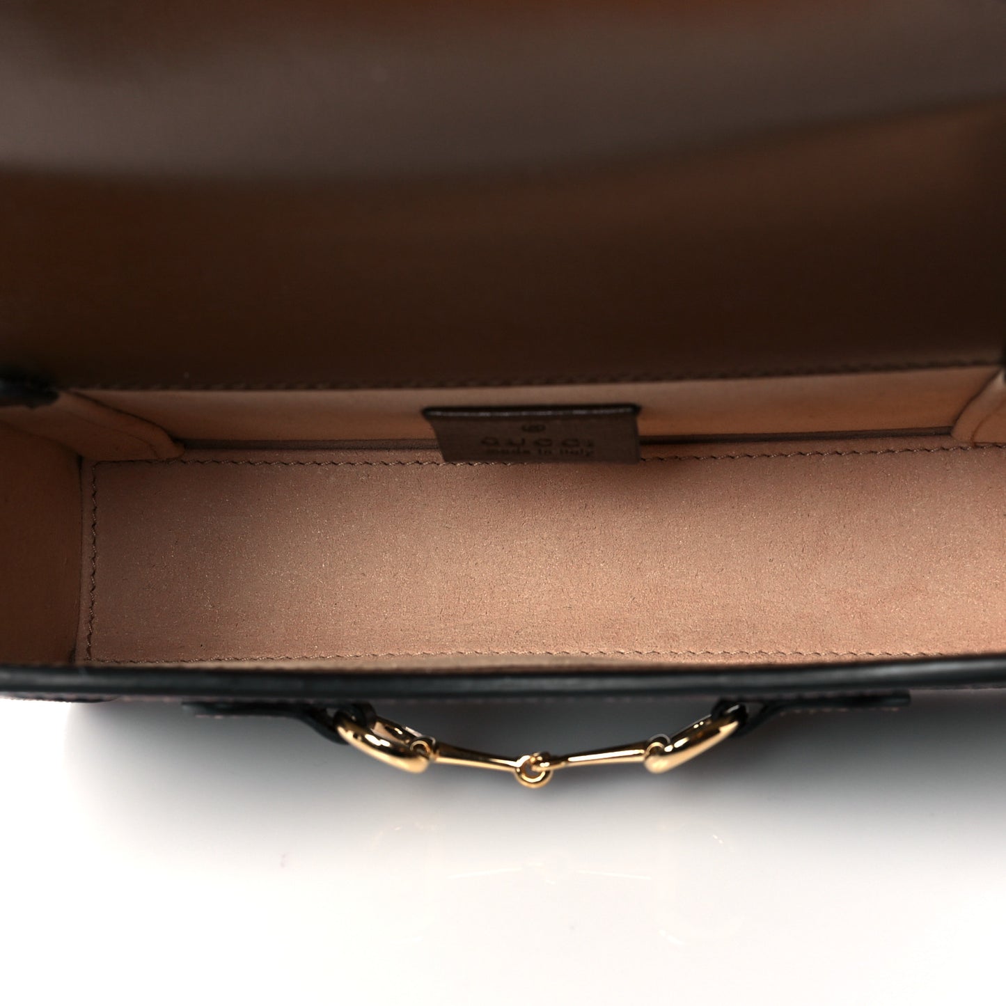 GG Supreme Monogram Mini Horsebit 1955 Shoulder Bag Beige Brown Sugar