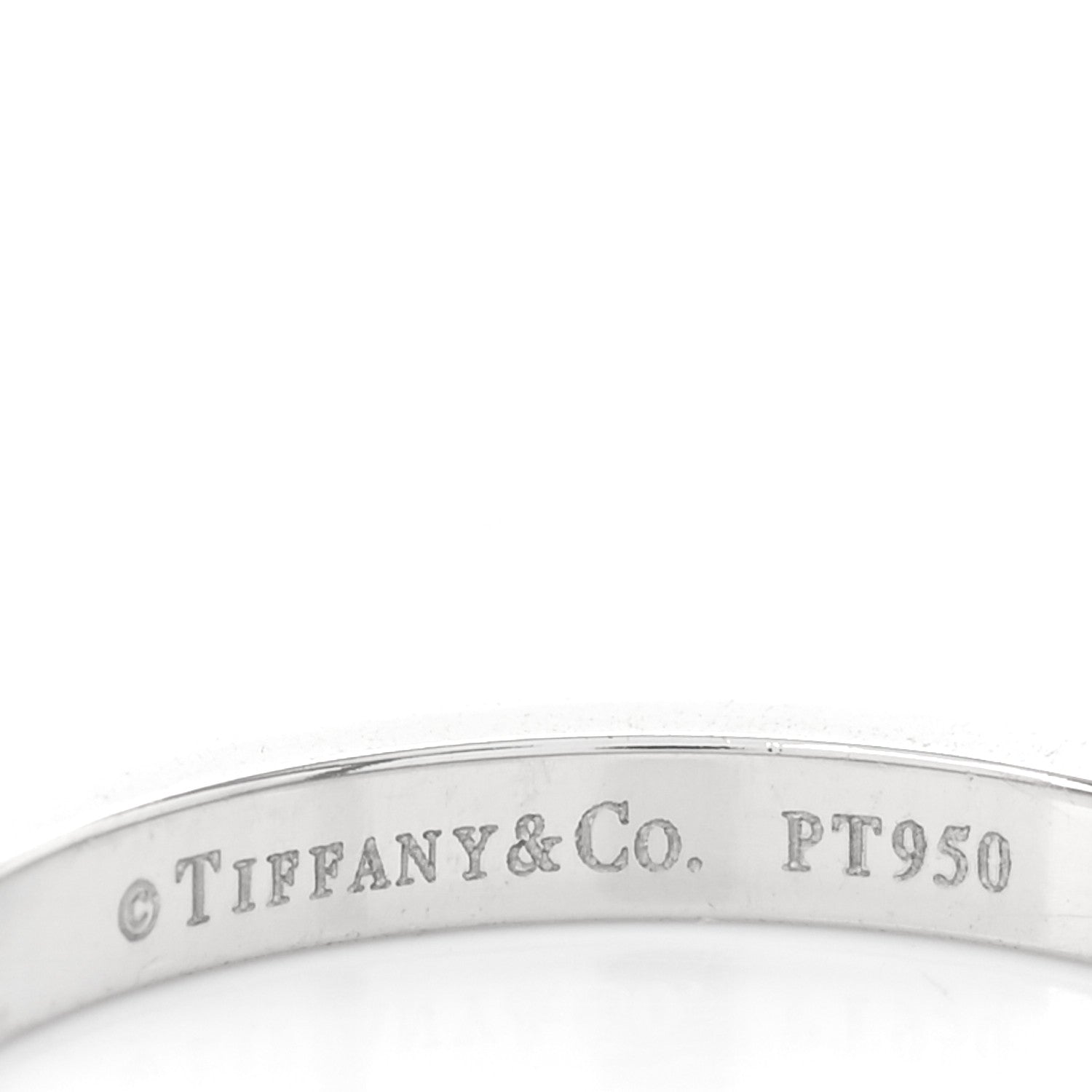 Tiffany Platinum Diamond .24ctw Soleste Half Eternity Band Ring 50 5.5 4 of 4