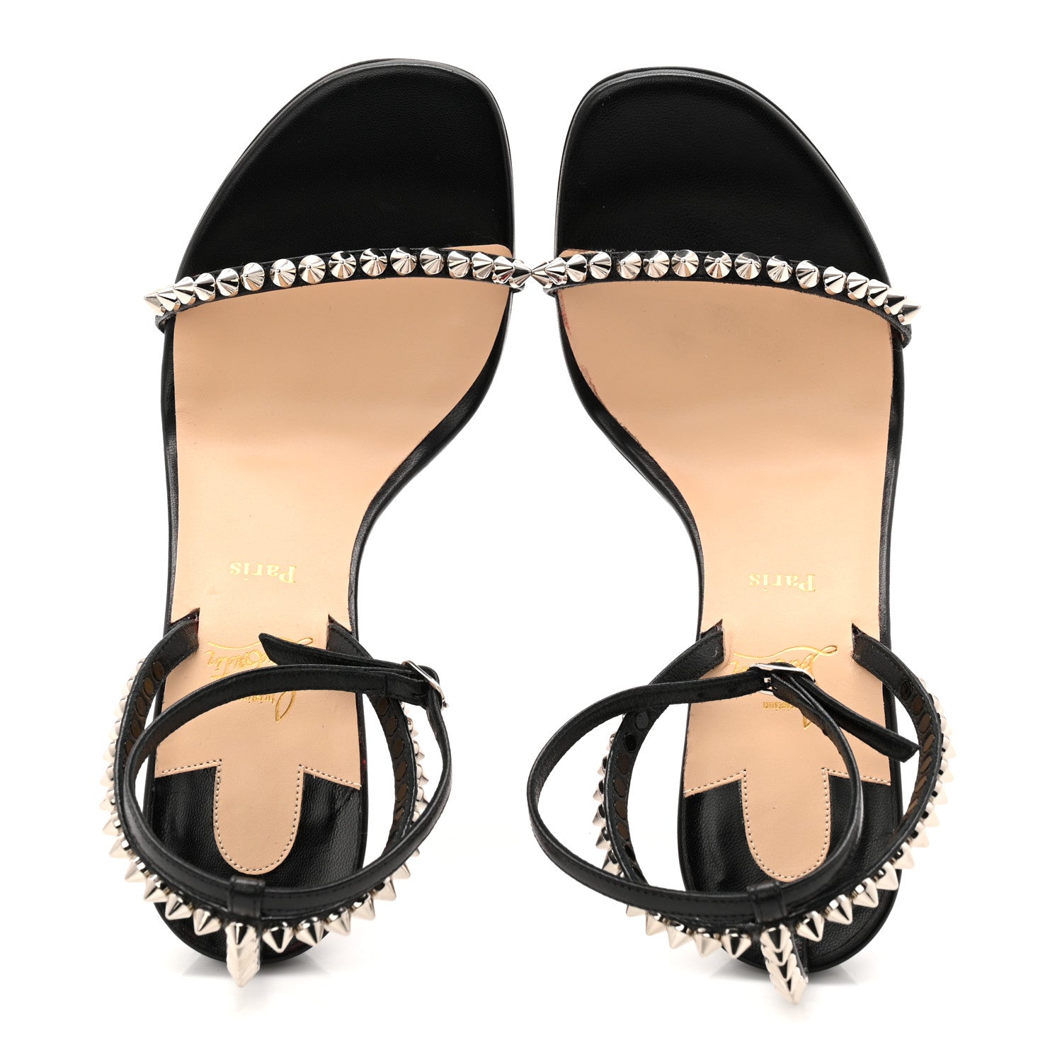 Christian Louboutin Kid Spiked So Me 100 Sandals 35.5 Black 5 of 8