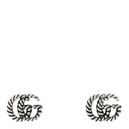 Gucci Sterling Silver Torchon Double G Earrings 1 of 4