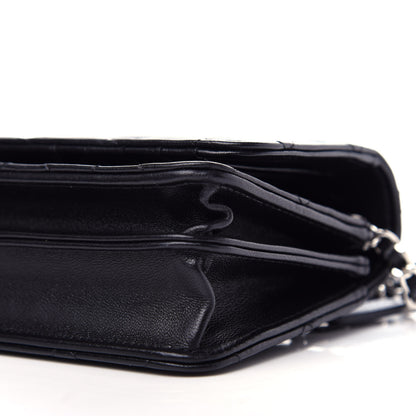 Chanel Lambskin Quilted Mini Wallet On Chain WOC Black 10 of 12
