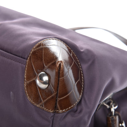 Prada Tessuto Nylon Faux Croc Tote 15 of 15