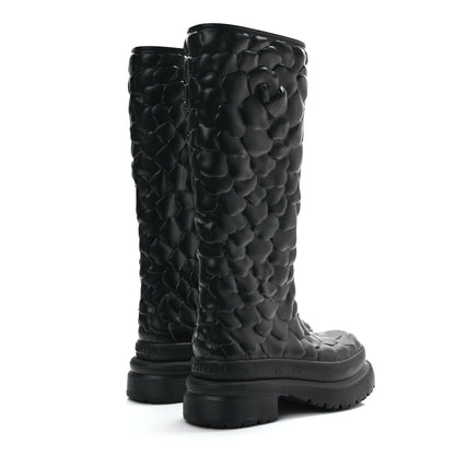 Valentino Garavani Rubber Atelier 03 Rose Edition 30/50mm Tall Rainboots 38 Black 4 of 9