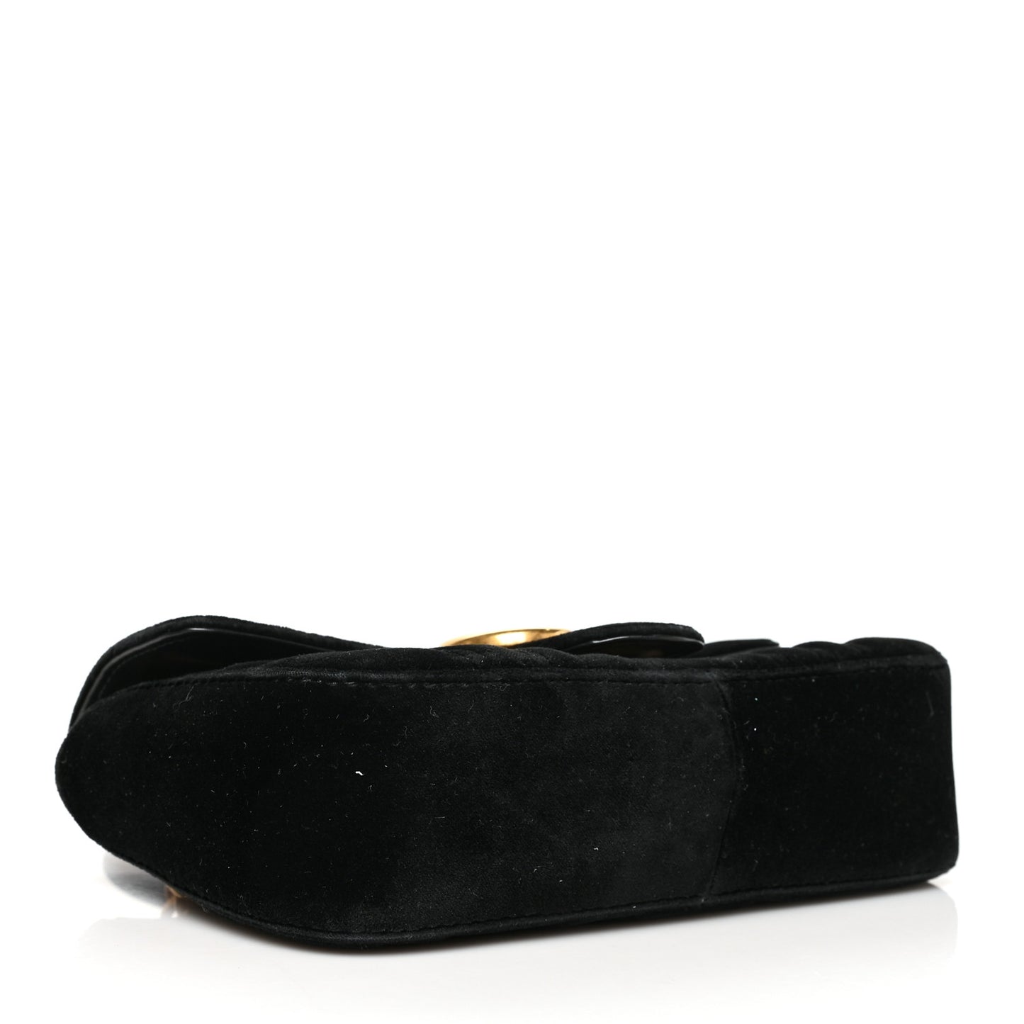 Velvet Matelasse Mini GG Marmont Shoulder Bag Black