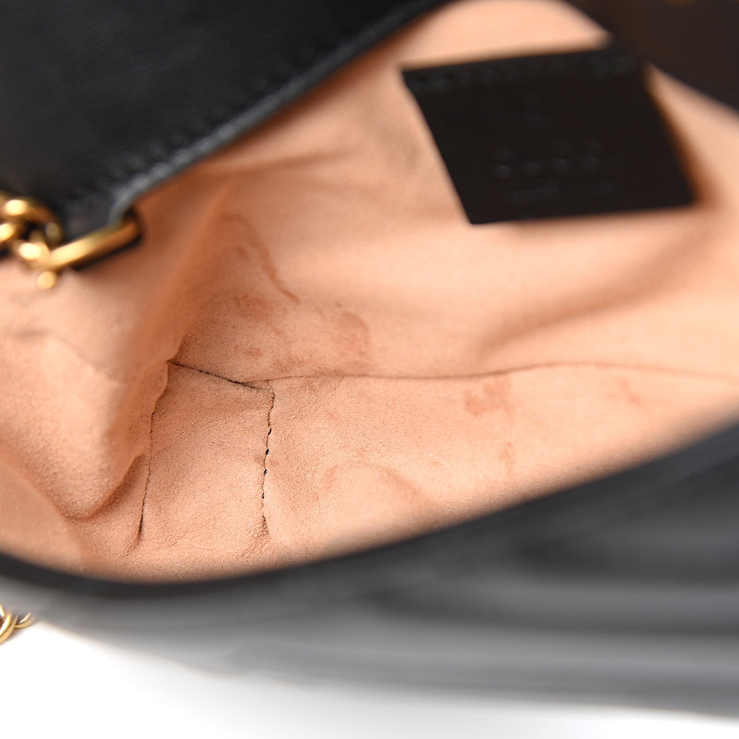 Gucci Calfskin Matelasse Super Mini GG Marmont Shoulder Bag Black 5 of 11