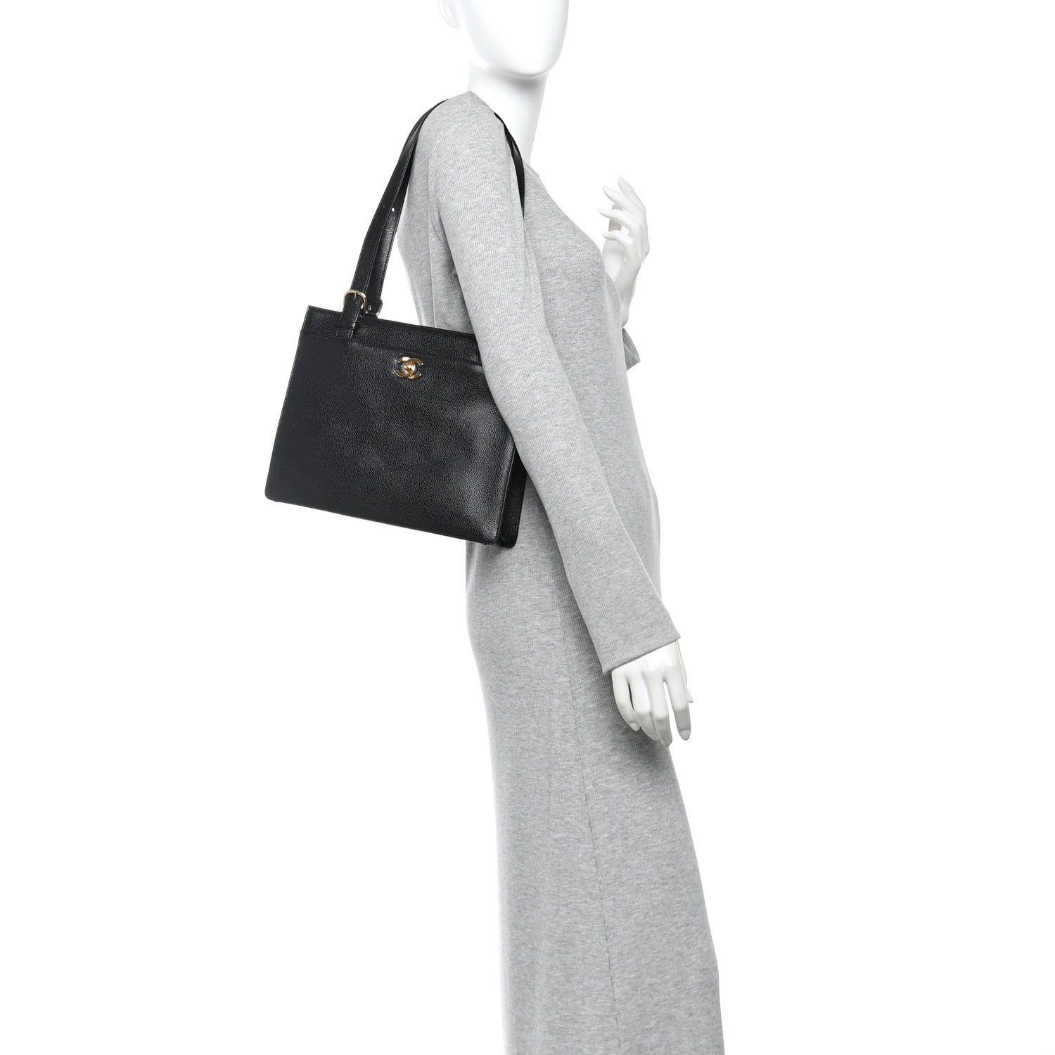 Chanel Caviar Shoulder Bag Black 2 of 11