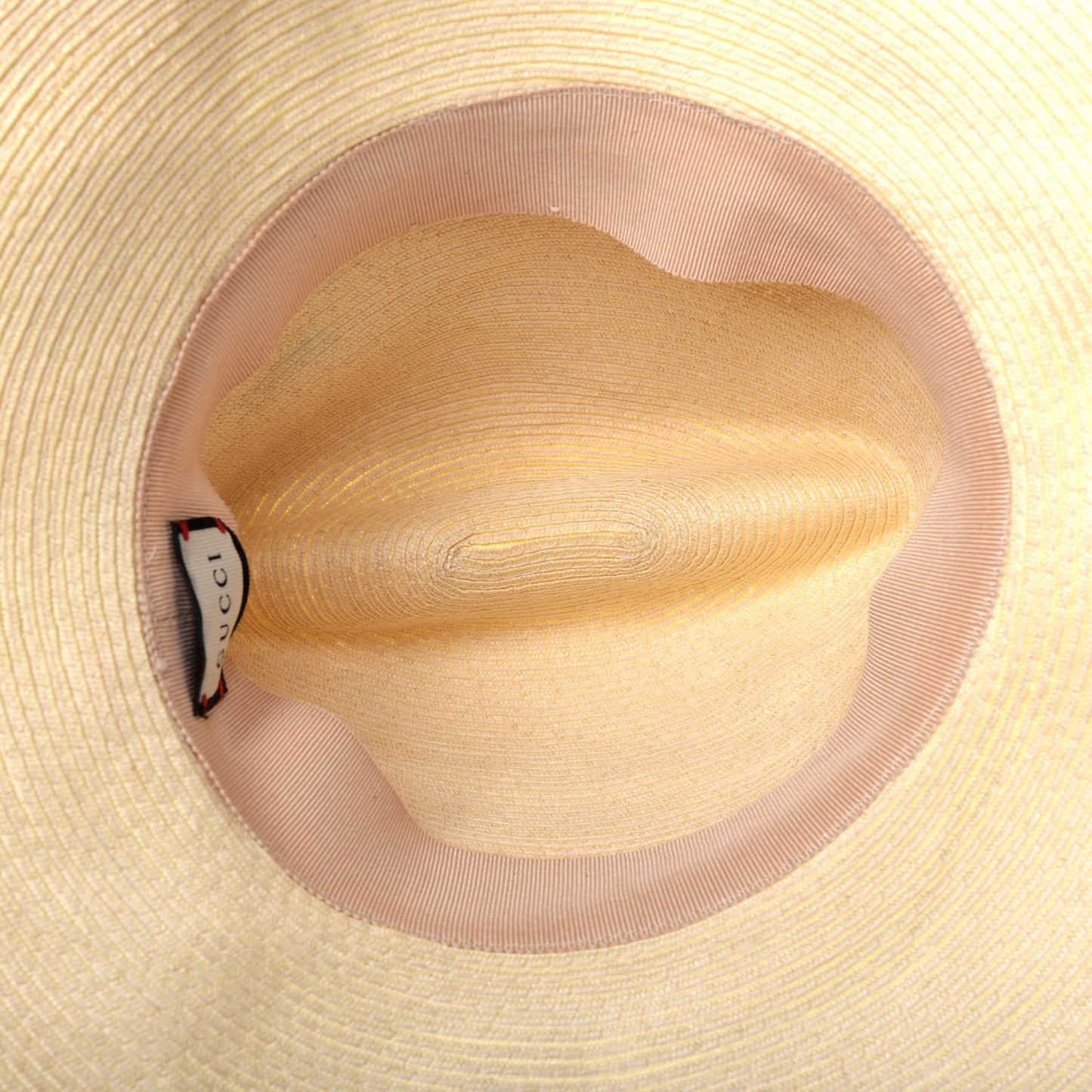 Raffia Double G Hat Ivory