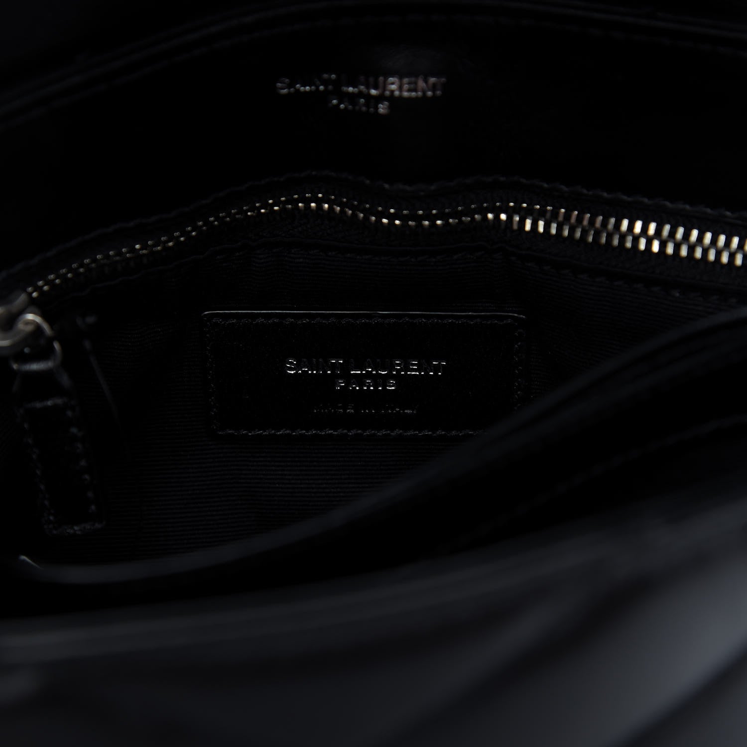 Saint Laurent Calfskin Y Quilted Monogram Toy Loulou Crossbody Bag Black 8 of 11
