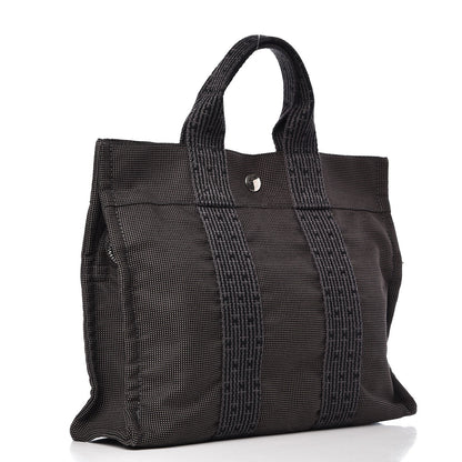 Hermes Canvas Herline PM Tote Grey 3 of 7