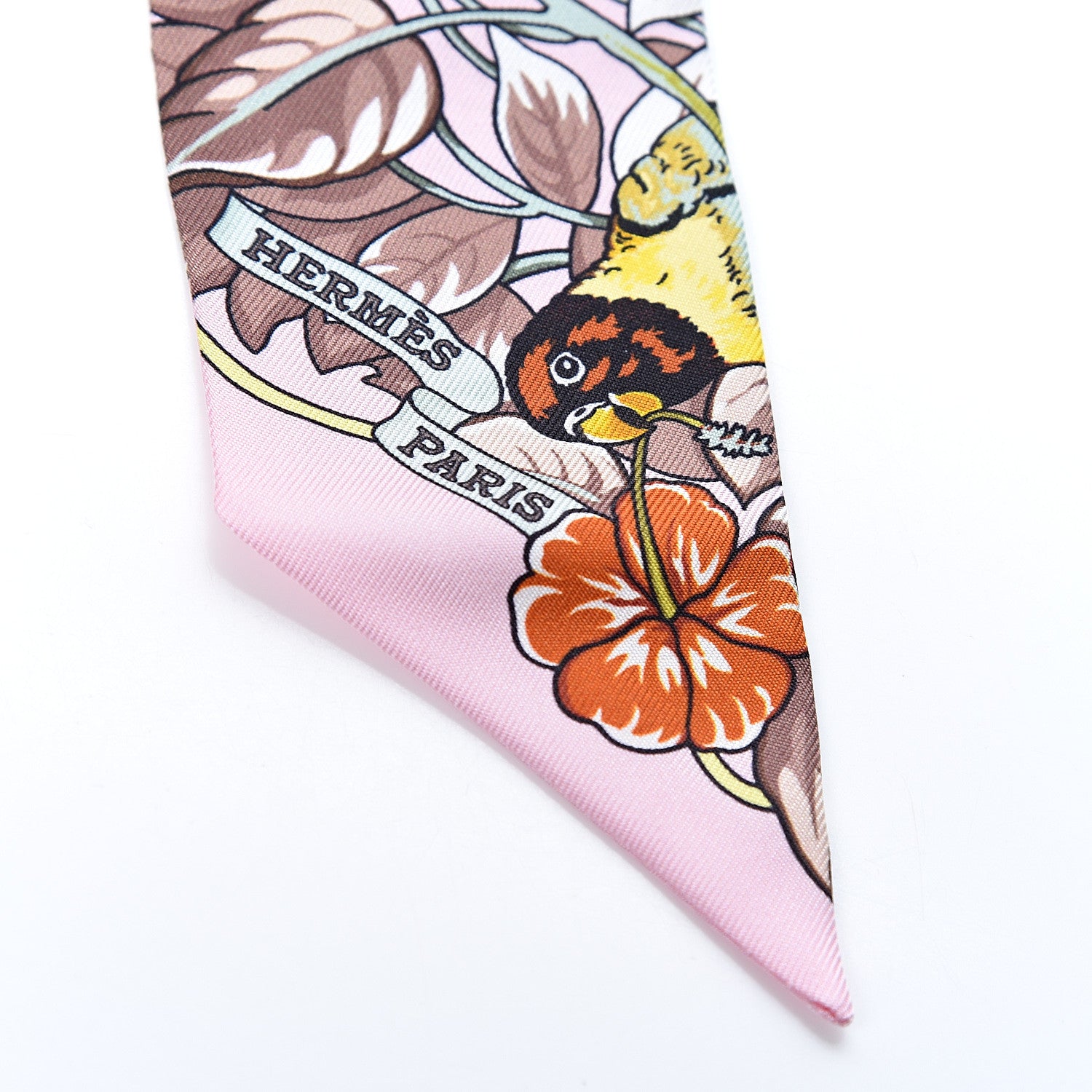 Hermes Silk Jungle Love Love Twilly Rose Pale Etoupe 4 of 4