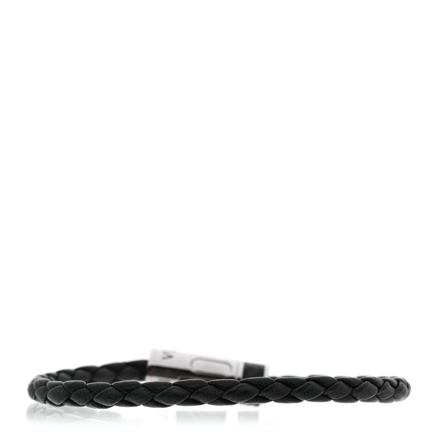 Calfskin Monogram Eclipse Braided Bracelet 19 Black
