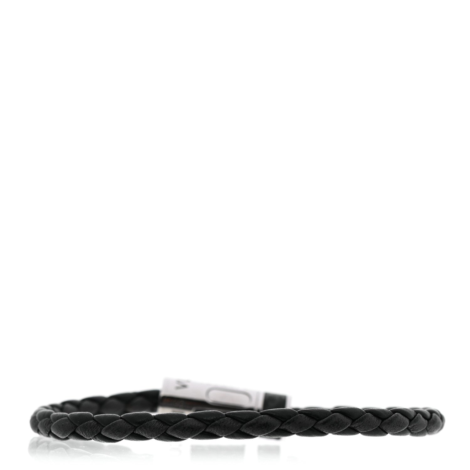 Louis Vuitton Calfskin Monogram Eclipse Braided Bracelet 19 Black 3 of 5