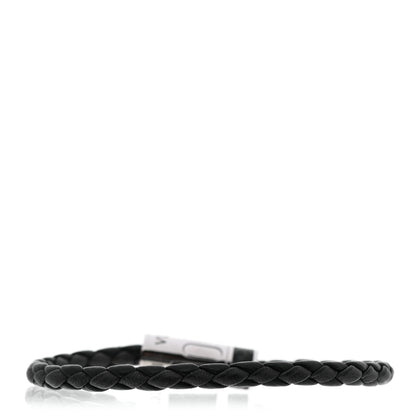 Louis Vuitton Calfskin Monogram Eclipse Braided Bracelet 19 Black 3 of 5