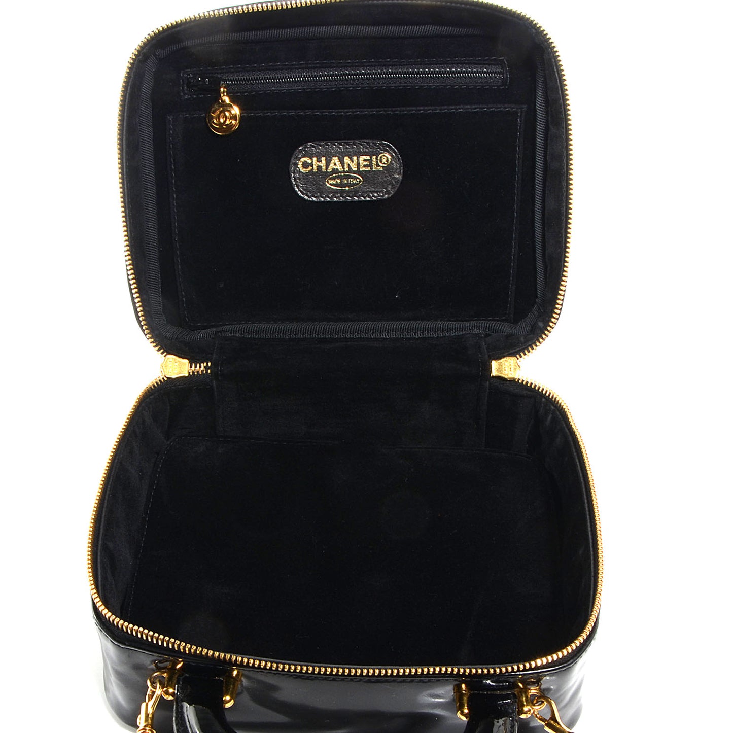 Patent Vanity Cosmetic Case Black