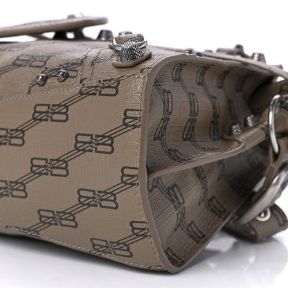 Balenciaga Coated Canvas BB Monogram Neo Cagole Handbag XS Beige Brown 9 of 9