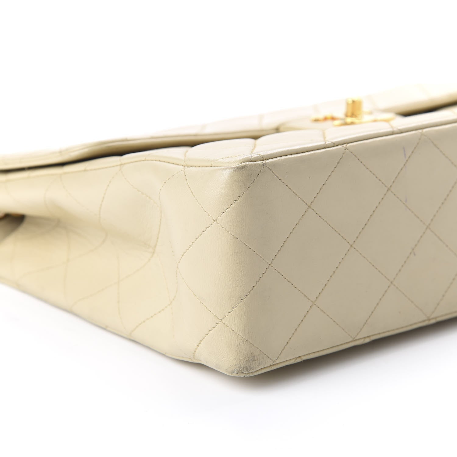 Chanel Lambskin Quilted Maxi Single Flap Beige 6 of 12