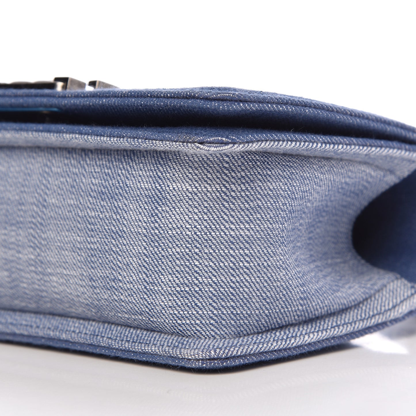 Denim Chevron Small Boy Flap Light Blue