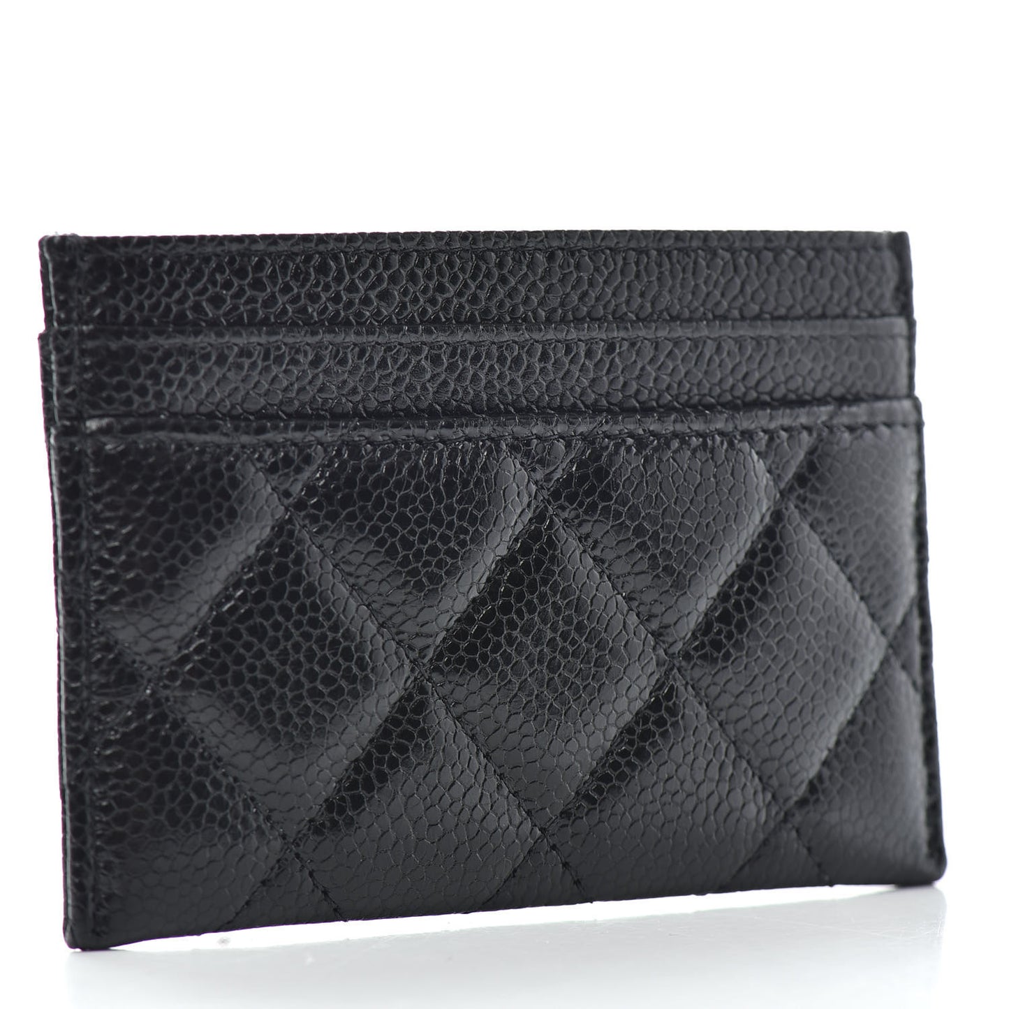 Caviar Quilted Incognito Card Holder Black