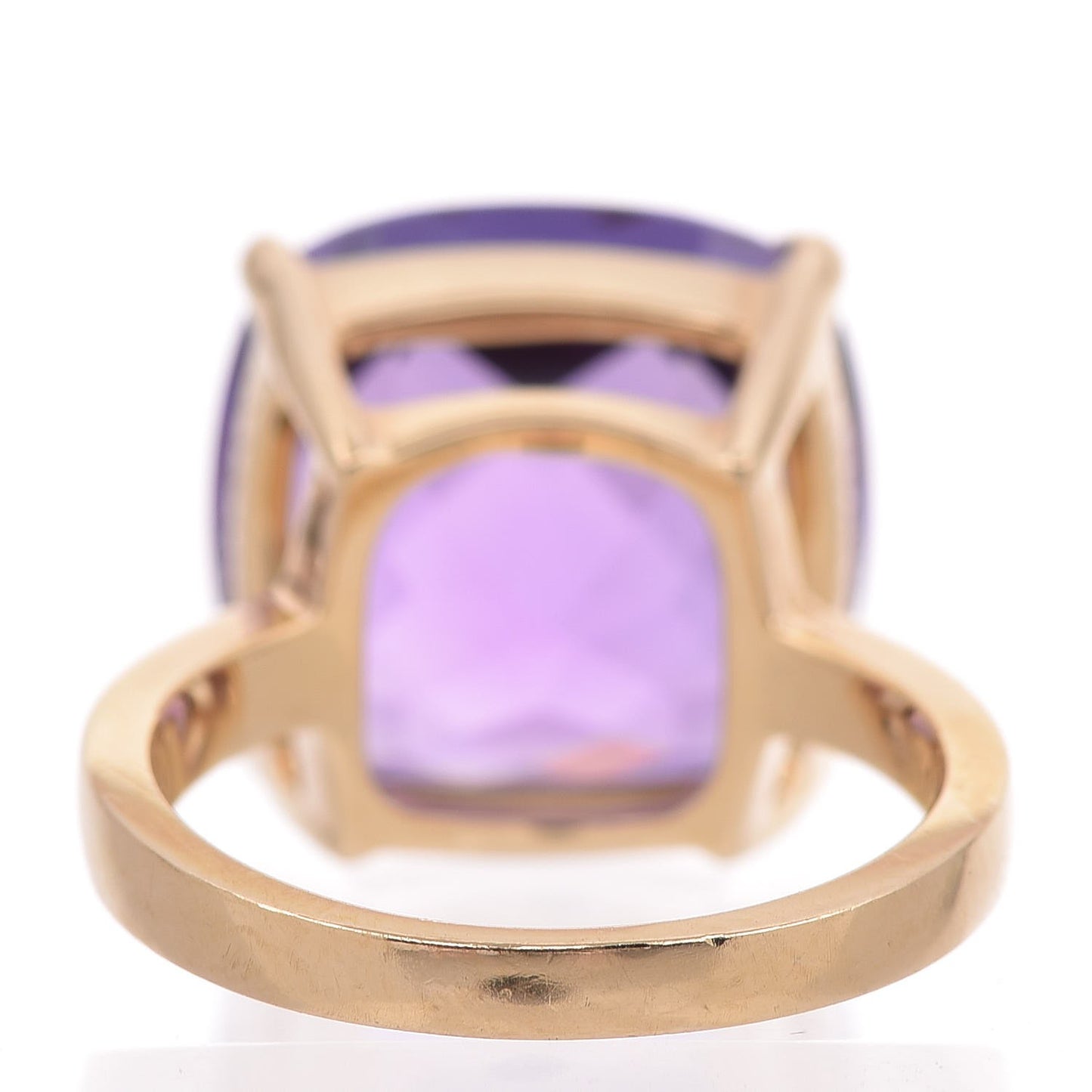 18K Yellow Gold Amethyst Sparklers Cocktail Ring 50 5.25
