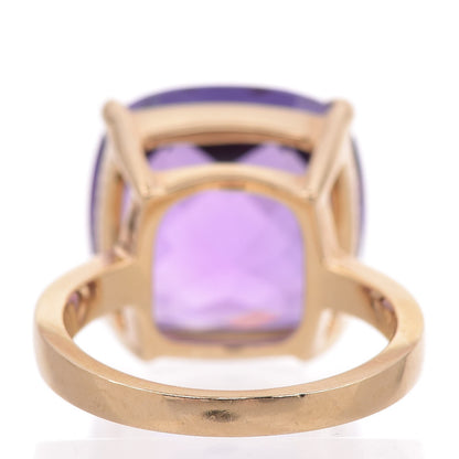 Tiffany 18K Yellow Gold Amethyst Sparklers Cocktail Ring 50 5.25 4 of 6