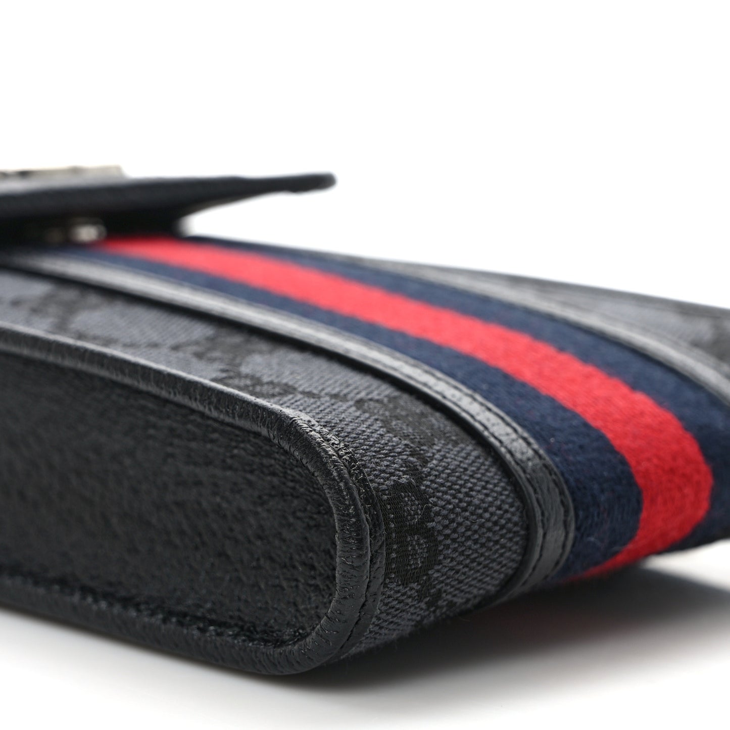 X BALENCIAGA BB Monogram Web Mini Ophidia Crossbody Bag Black