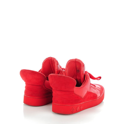 Louis Vuitton Calfskin Suede Don Sneakers Red 9 4 of 8