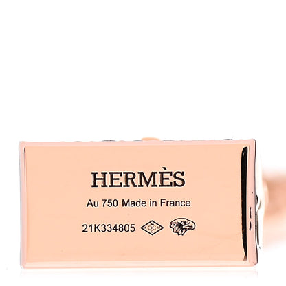 Hermes 18K Rose Gold Diamond Birkin Amulettes Pendant Necklace 4 of 5