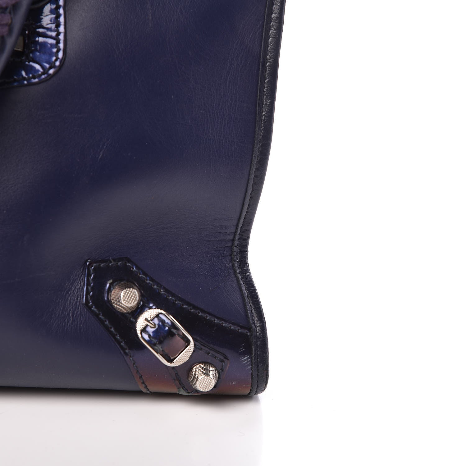 Balenciaga Smooth Calfskin Metallic Patent Giant 12 Silver Hardware City Ultraviolet 15 of 22