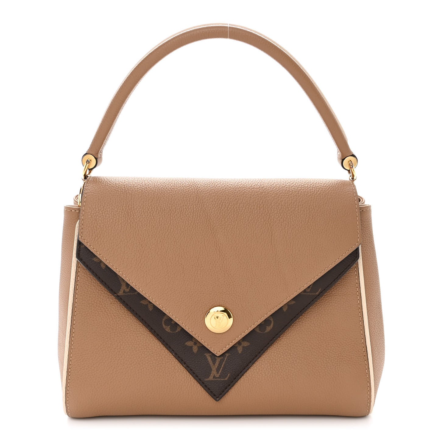 Grained Calfskin Monogram Double V Sesame