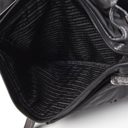 Prada Tessuto Nylon Saffiano Messenger Bag Nero Black 5 of 11
