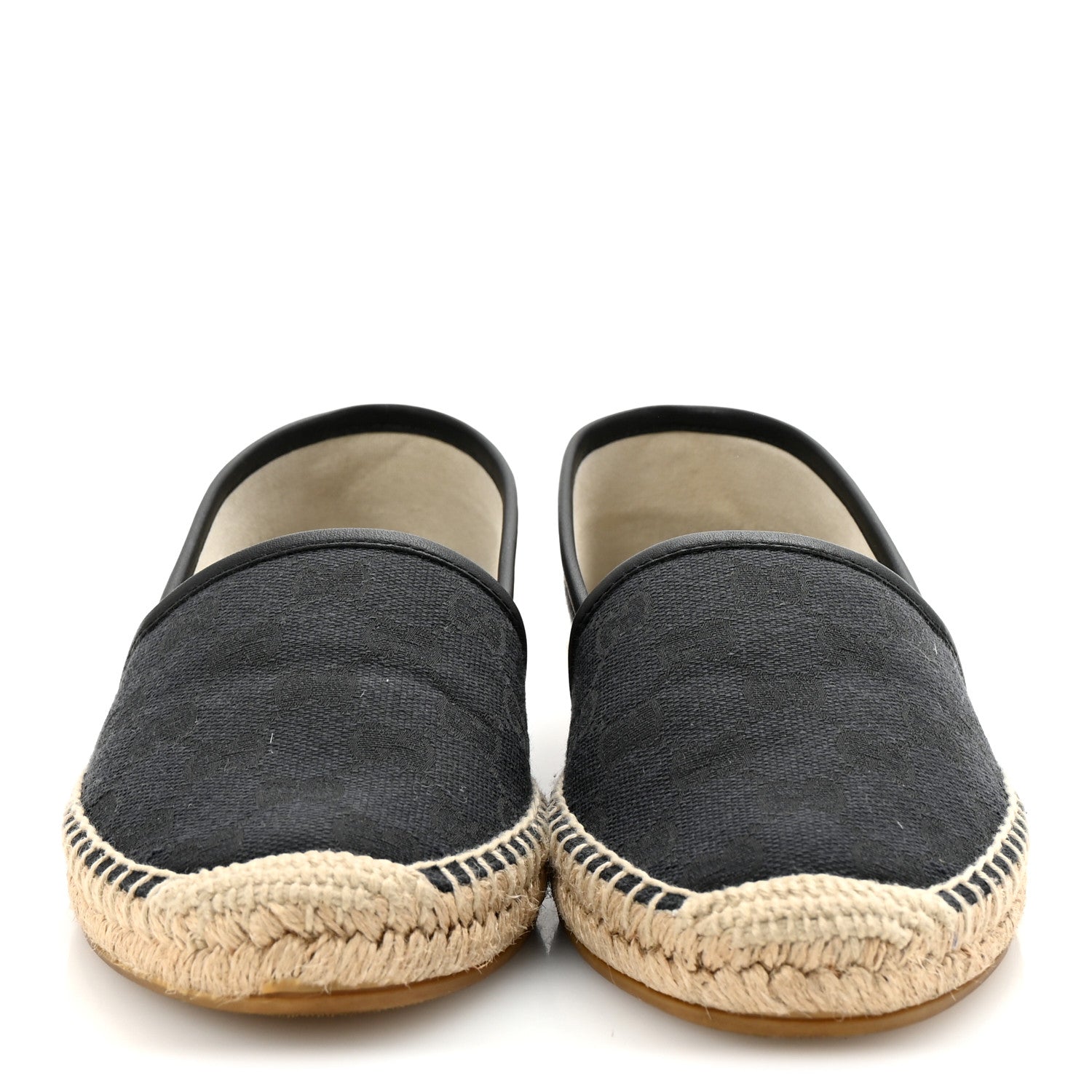 Gucci Monogram Espadrilles 37.5 Black 3 of 9