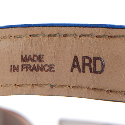 Cartier Sterling Silver Alligator 20mm Must de Cartier Tank Quartz Watch Blue 8 of 10