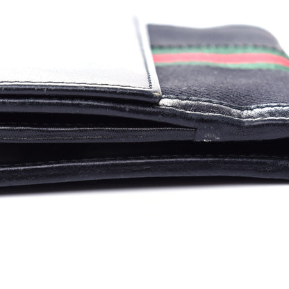 Gucci Calfskin Web Compact Wallet Black 8 of 9
