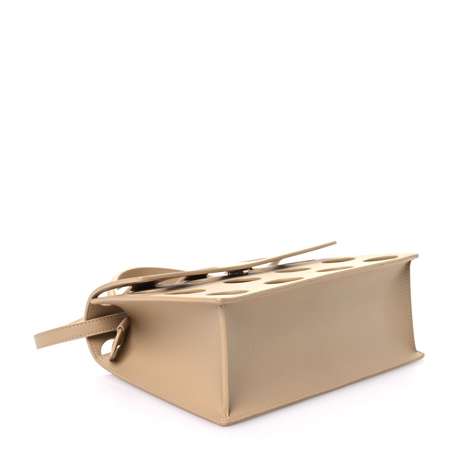 Off-White Calfskin Jitney 2.8 Porthole Top Handle Bag Beige 4 of 11