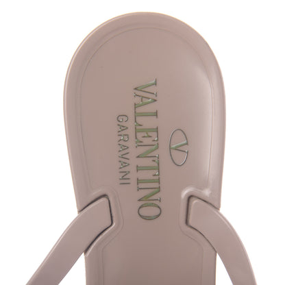 Valentino Garavani PVC Jelly Rockstud Bow Thong Sandals 39 Poudre 6 of 10