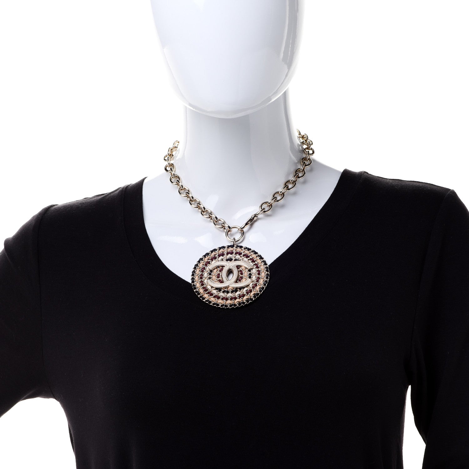Chanel Lambskin Chain CC Necklace Gold 2 of 6
