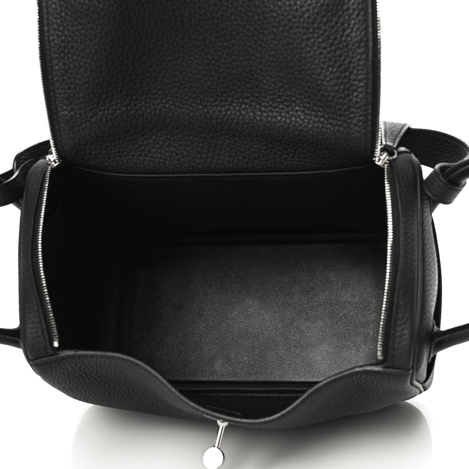 Hermes Taurillon Clemence Lindy 26 Black 5 of 10