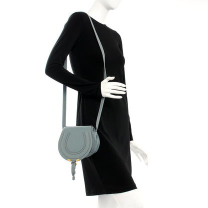 Chloe Calfskin Mini Marcie Round Crossbody Bag Cloudy Blue 2 of 9