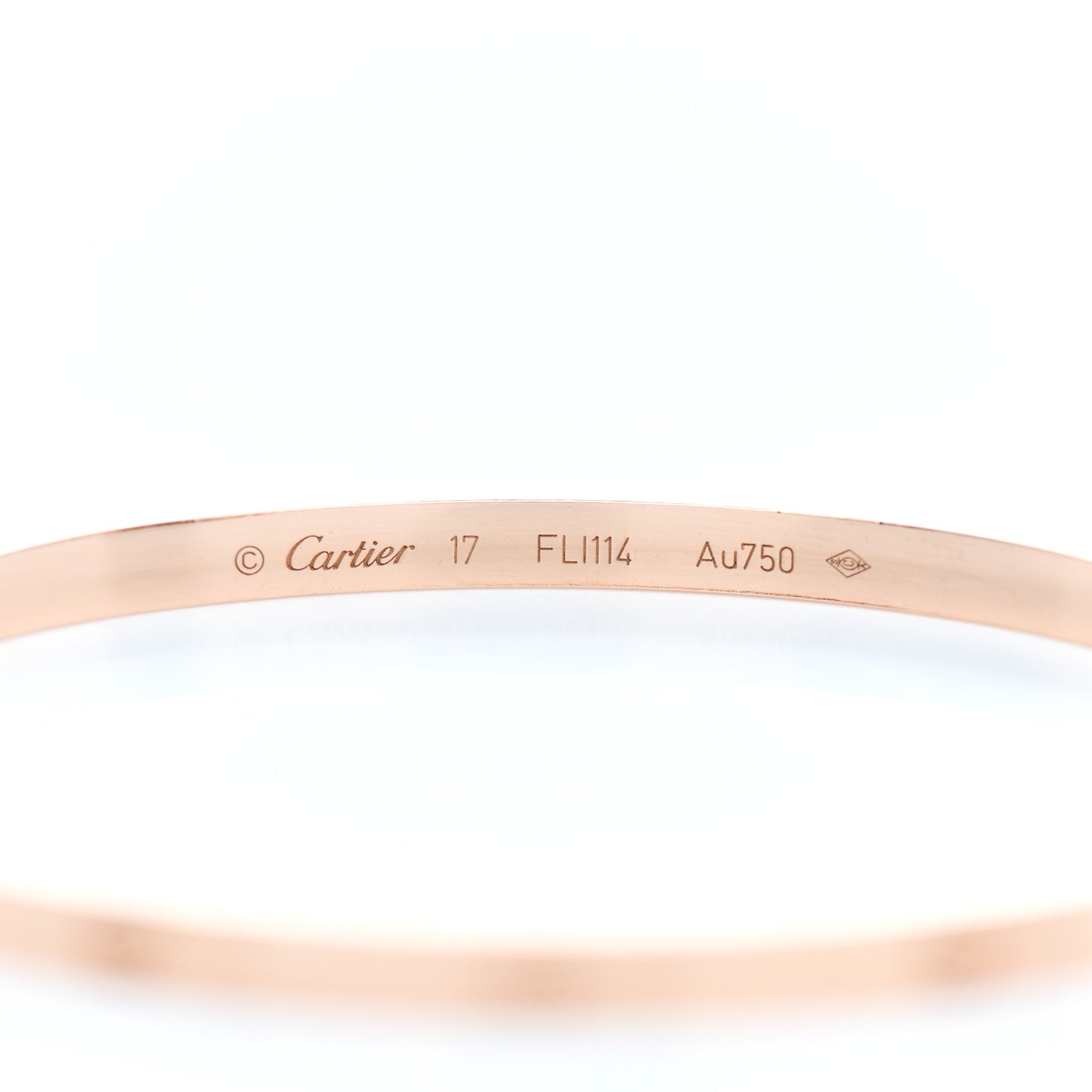 18K Pink Gold Small LOVE Bracelet 17