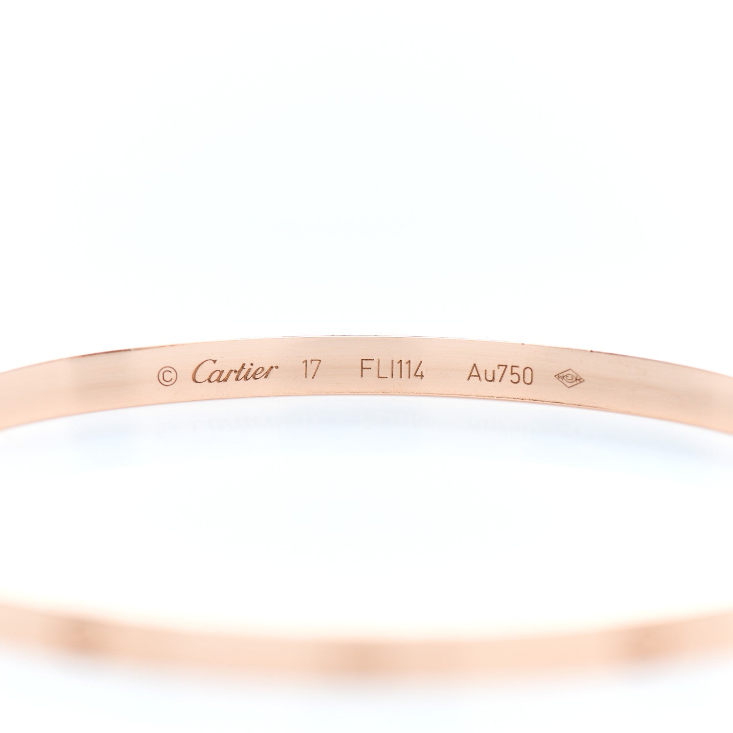 Cartier 18K Pink Gold Small LOVE Bracelet 17 4 of 5