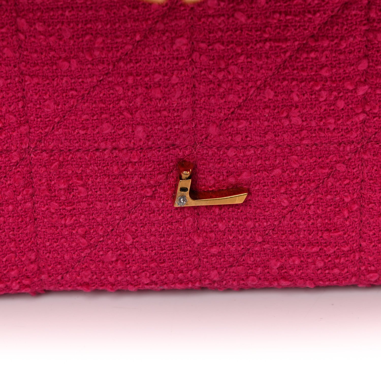 Saint Laurent Boucle Tweed Monogram Medium Jamie Fuchsia 15 of 15