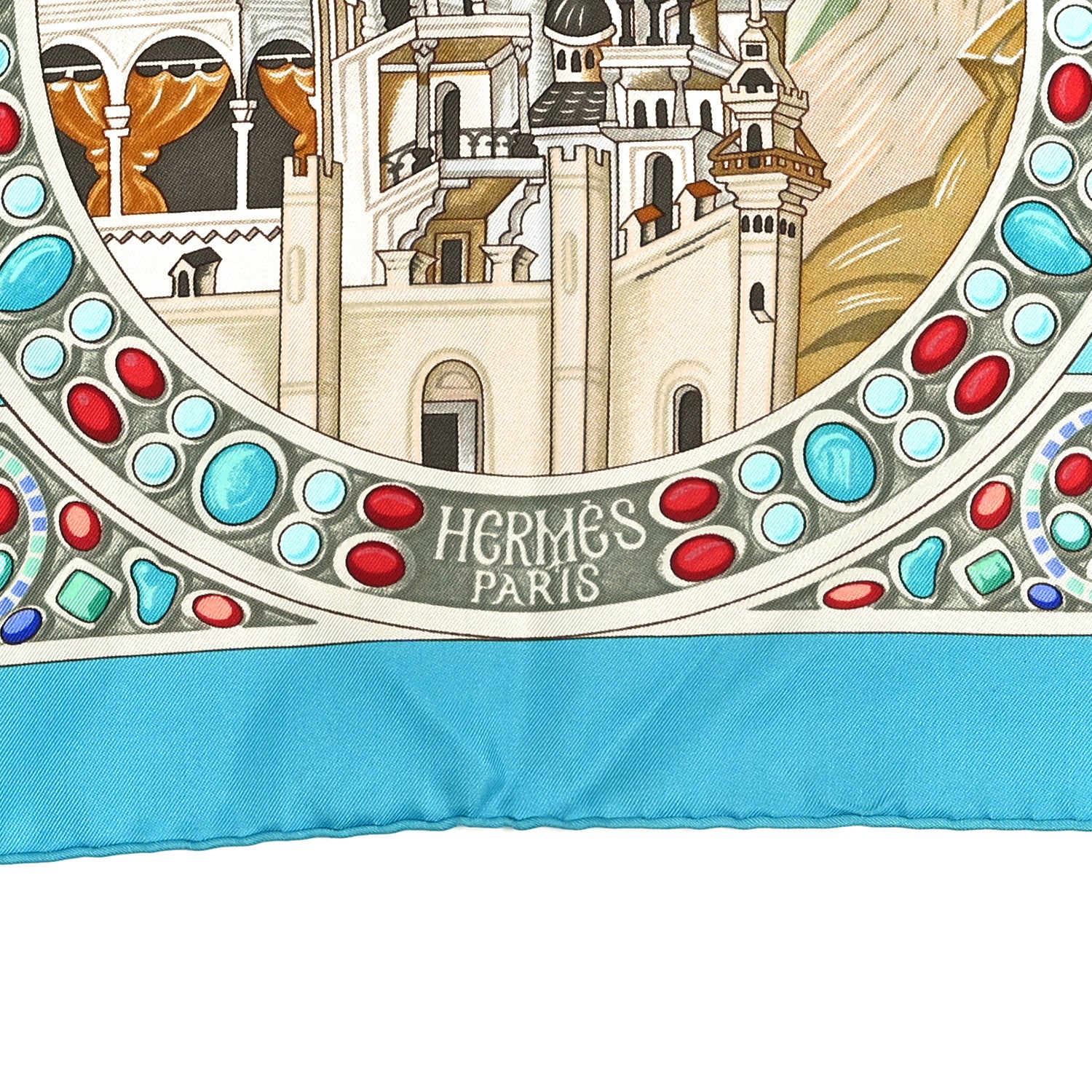 Hermes Silk Le Triomphe Du Paladin Scarf 90 Blue Multicolor 2 of 3