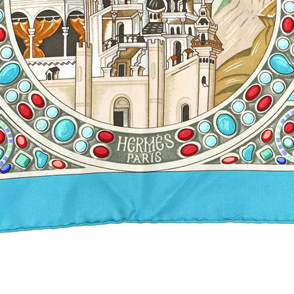 Hermes Silk Le Triomphe Du Paladin Scarf 90 Blue Multicolor 2 of 3