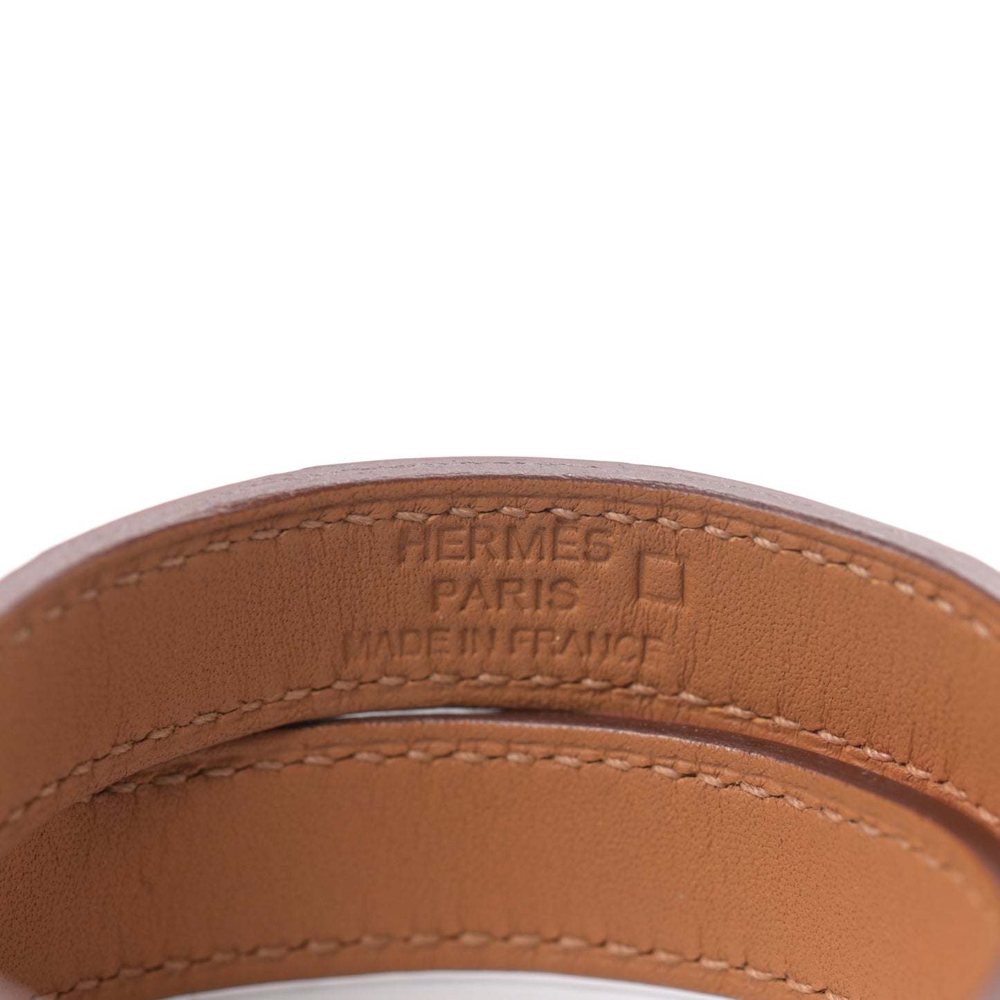 Shiny Alligator Kelly Double Tour Bracelet S Orange
