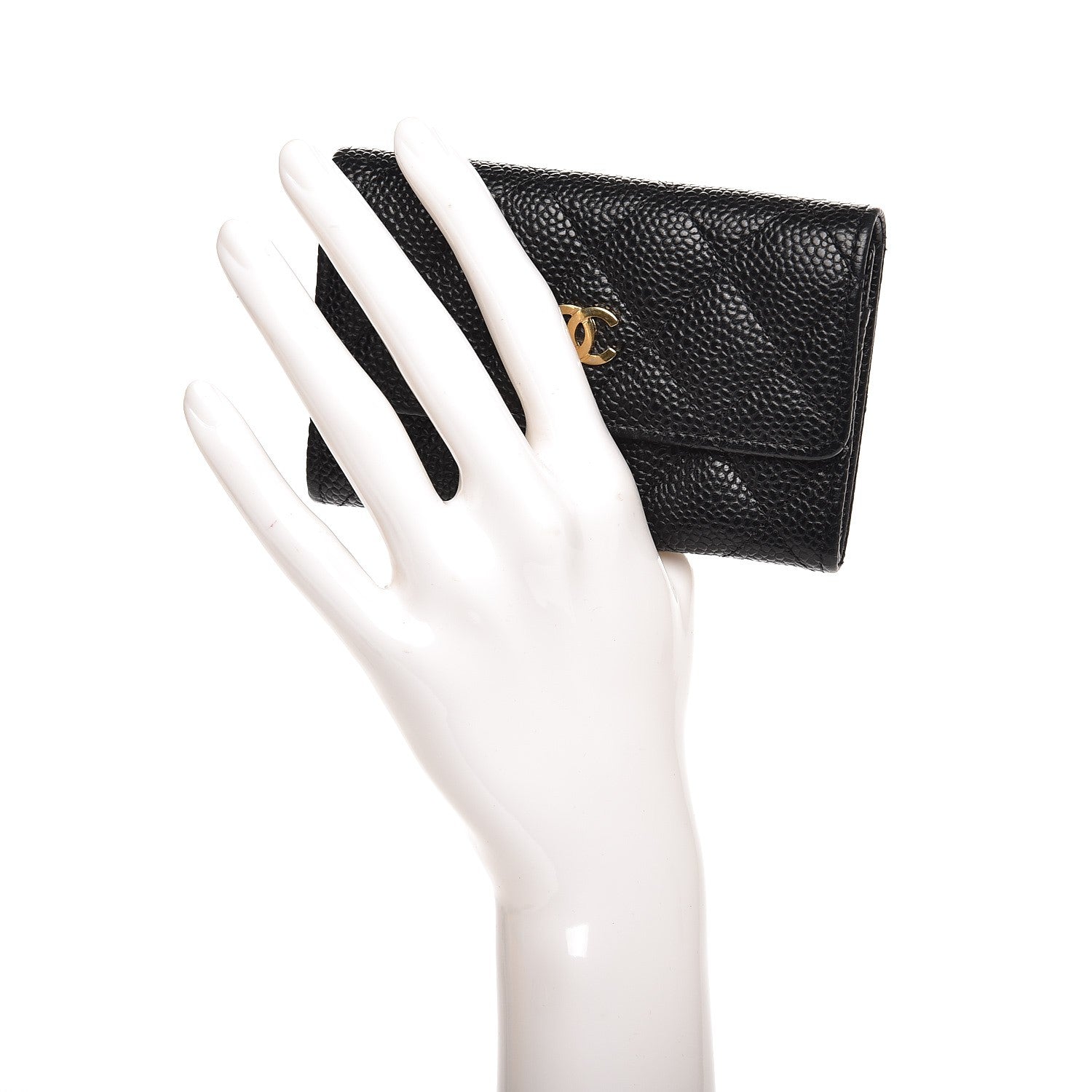 Chanel Caviar Quilted Flap Card Holder Black 2 of 8