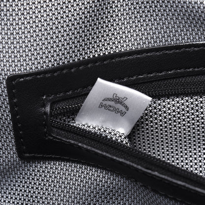MCM Calfskin Medium Studded Backpack Black 6 of 18