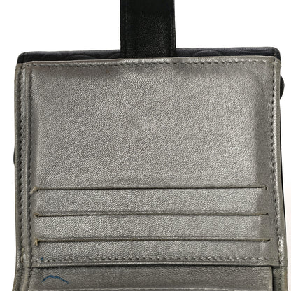 Chanel Lambskin Embossed Camellia French Wallet Black 15 of 21