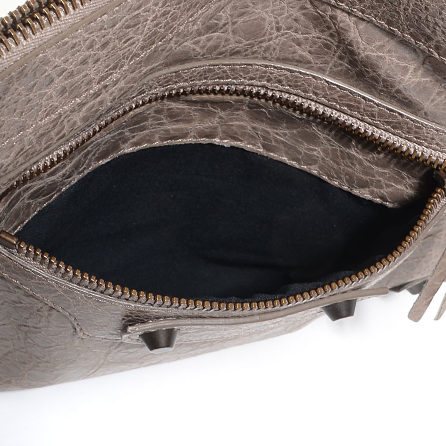 Balenciaga Agneau Classic Hardware Flat Handle Clutch Gris Poivre 9 of 11